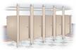 Toilet Partitions - Baked Enamel - Floor to Ceiling Mount Toilet Partitions - Baked Enamel - Floor to Ceiling Mount